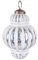 Christbaumschmuck 6er Set Glas Silber/weiß handgemachte Weihnachtskugeln Cremeux
