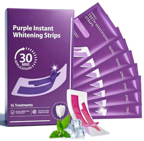 14 Piezas Tiras Blanqueadoras Dientes, Teeth Whitening Strips | Blanqueador Dental en Casa, Kit Blanqueamiento Dental, Rápido y Eficace, Blanqueamiento Delicado, Para el Café Vino