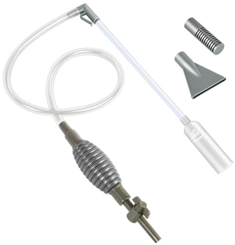 Kinesgsg Nettoyant pour Gravier D'aquarium, 1.7m Aspirateur Aquarium, Siphon Puissant Pompe Nettoyage Aquarium pour Vidange Complète, Aspirateur à Bec Canard, pour Changer l'eau et Nettoyer Le Sable