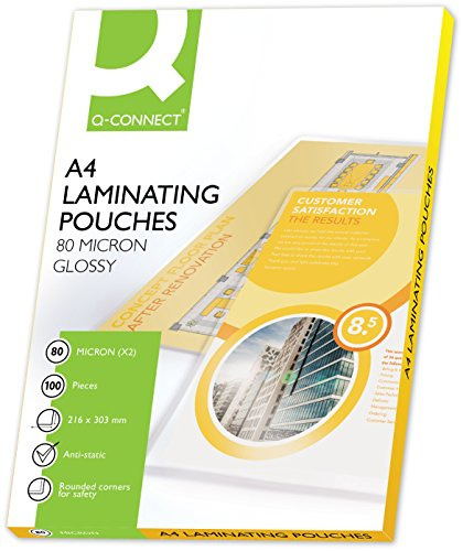 Q-Connect A4 80 Micron Laminating Pouch (Pack of 100)