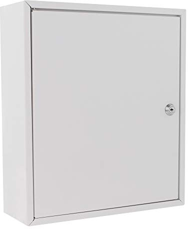 Rottner MK1 Medikamentenschrank Stahlblech Weiss Aufkleber Zylinderschloss 2 Schlüssel 1 Fachboden inkl. Befestigungsmaterial