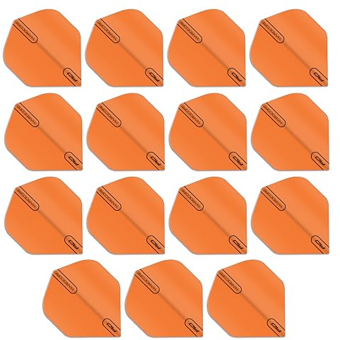 RED DRAGON Hardcore XT Colours Extra Thick Standard Dart Flights - 5 sets Per Pack (15 Dart Flights in total) (Orange)