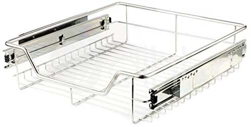 500mm Pull Out Chrome Wire Basket Drawer for Kitchen Cabinets Cupboards