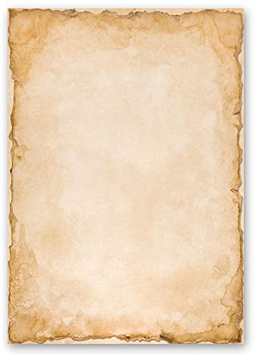 50 ark motivbrevpapper! Antik och historia vintage DIN A5 - Pappers-media