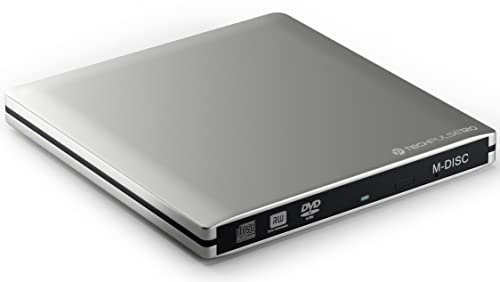 techPulse120 USB 3.0 & Type C M-Disc externer DVDRW CDRW Brenner Writer Alu Burner Superdrive Laufwerk tragbares DVD CD Ultra Slim für Computer Notebook Ultrabook Windows 10 Mac OS Apple iMAC MacBook