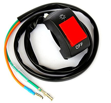 YTIan 7/8 inch Universal Motorcycle Handlebar Switch Fog Light/Spot Light Switch for U5 U7 U2 LED Headlight Scooter Electrombile