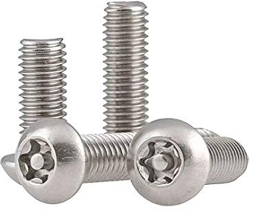 Dreneco Stöldskruvar 304 rostfria stålskruvar Torx runda huvudbultar maskinskruvar säkerhetsskruv M5 x 25 mm, 10 st