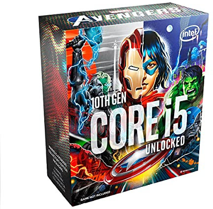 Intel® Core™ i5-10600K Desktop Processorfeaturing Marvel's Avengers Collector's Edition Packaging 6 Cores up to 4.8 GHz Unlocked LGA1200 (Intel® 400 Series chipset) 125W