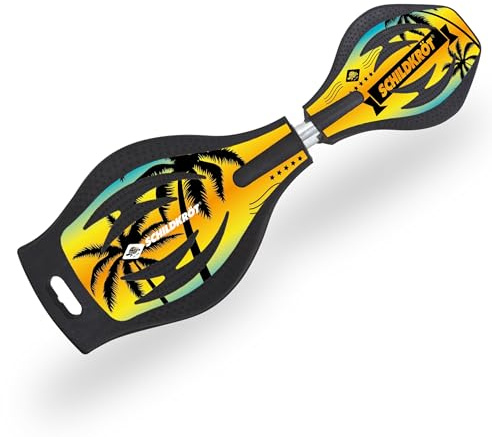 Schildkröt Waveboard Good Vibes, Design: Ocean Drive, leichtes und wendiges Casterboard, großes Deck mit Anti-Rutsch Noppen, 510804