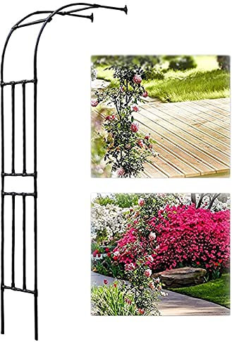 Daoyuan Rosenbogen Halbbogen, Kletterpflanzen Gartenbogen Gartenlaube Aus Metall,Wetterfeste Halber Seitenwand-Torbogen Rankhilfe Rankgitter Pergola,Hochzeitsbogen Feierliche Dekoration