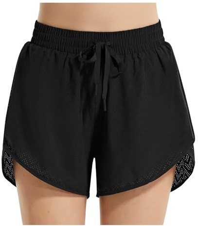 baleaf Badeshorts Damen UPF50+ Badehose Schnell Trocknende Boardshorts UV Schutz Bikini Shorts mit Tasche Schwimmhose mit Mesh