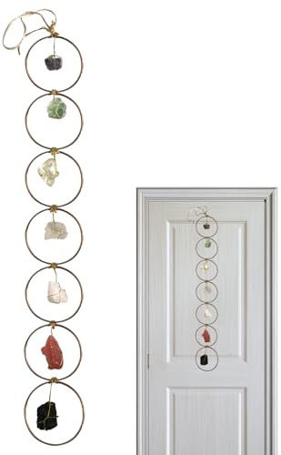 Décoration Murale en Cristal avec 7 Pierres précieuses Chakras brutes - Décoration de la Maison pour Reiki - - Yoga - méditation - Cadeaux spirituels