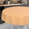 Wachstuch-Tischdecke Tischdecke abwaschbar Wachstuch Garten-Tischdecke Outdoor Indoor Rund 140cm Schnittkante Apricot
