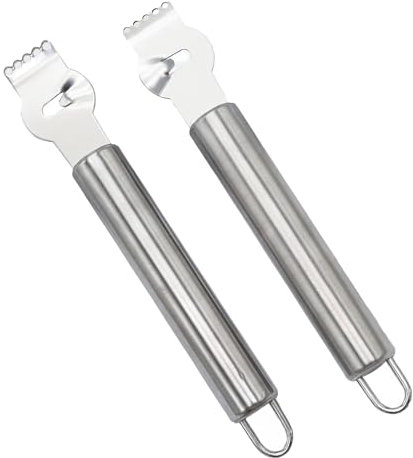 2 Stück Zitronen Zester Schäler,Edelstahl Zestenreißer,Zestenschneider,Zester zum Zubereiten von Zitrusfrüchten Zitronen,Orangenschäler,Zester Reibe,Zitronenreibe für Cocktails,Backen&Küchenarbeiten