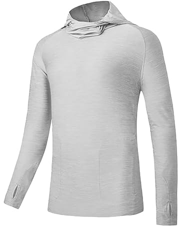 Herr Sun Hoodie 50+ fiske vandringsskjorta långärmad skjorta utslag skydd lätt skrubb ärm
