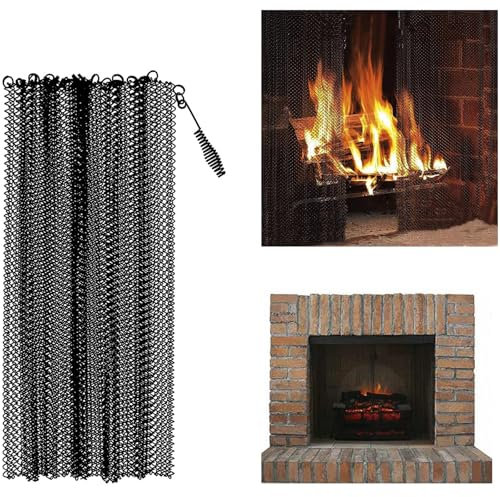 Tenda a rete per camino con design a scorrimento, robusta protezione dalle scintille per la sicurezza domestica