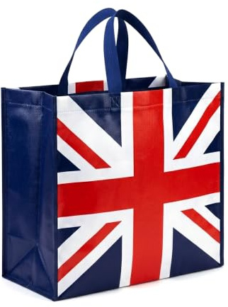 SAJAK Union Jack Reusable Shopping Bag – Large Eco Tote
