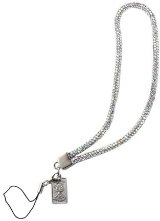 Cordino a tracolla per telefono e cinturino da polso con strass per la maggior parte dei telefoni cellulari, Pantaloncini colorati, 1