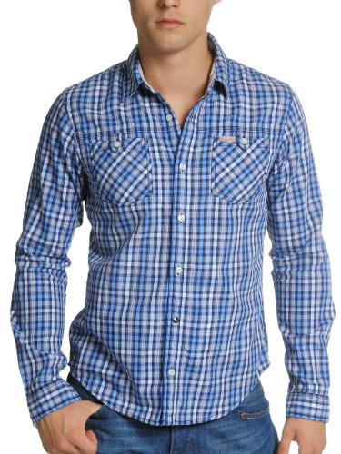 Hilfiger Denim John Shirt l/s/Loisirs Chemise pour Homme - Bleu - M
