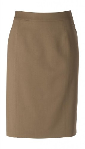 woolmaster Women's Seasonless Wool Pencil Skirt 10 Dark Camel