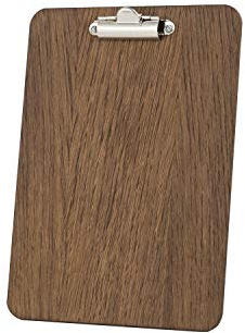 Chalkboards UK Clipboard, Wood, Dark Oak, A5, 240 x 175 mm