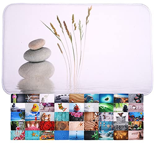 Sanilo Badteppich, viele schöne Badematten zur Auswahl, Badvorleger sehr weich und rutschfest, waschbar und schnelltrocknend (50 x 80 cm, Balance)