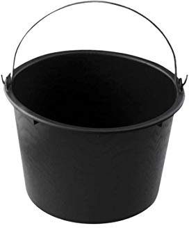 10 x Handelskönig Baueimer 5 l Mörteleimer Eimer Wassereimer Behälter schwarz Kübel Wanne Maurereimer 10er Set