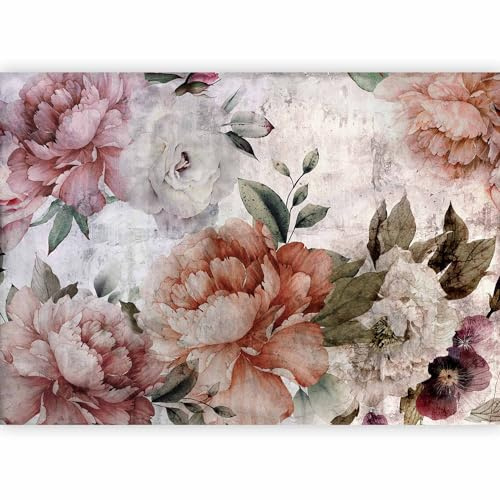 murando - Carta da Parati Moderna Fiori Vintage Floreale 400x280 cm Fotomurali in TNT - Murales per Soggiorno e Cameretta Decorazione - Carte da Parati Moderne - Botanico Natura Rose b-C-0984-a-a