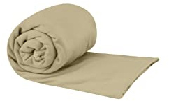 SEA TO SUMMIT - Pocket Towel Reisehandtuch XL - Mikrofaser Strandtuch - Kompakt - Ultra saugfähig & Schnelltrocknend - Leicht - Aufhänger & Tasche - Wandern - 75 x 150cm - Desert Brown - 175g