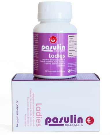 Pasulin Ladies – Integratore Capelli e Unghie Donna con Biotina, Zinco e Selenio, Supporto al Benessere di Capelli e Unghie, 30 Compresse