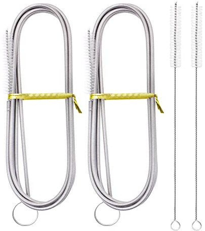 2 Stück Flexible Abflussbürste, 150cm Kühlschrank Reinigungsbürste Flexible Reinigungsbürste Lang Nylon Reinigungsbürste für Entblocken Rohre mit schmalem Abflussloch