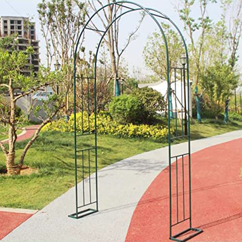 Arco da Giardino in Metallo,Arco per Rose Piante Rampicanti,Resistente Padiglione da Giardino,Pergolati alle Intemperie E Autoportante,con Base,Facile da Montare,DarkGreen-W300cmxH240cm/118x94in