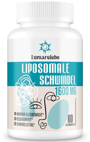 Lumarejebo Liposomale Schwindel Softgel 1600mg, Mit Ingwer & Ginkgo Extrakt, Ideal für Reisen mit Auto & Flugzeug, 60 Softgels (1er Pack)