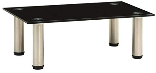 Rantry TV-Ständer, schwarz, 40 x 35 x 17 cm, gehärtetes Glas, Unterhaltungszentren & TV-Ständer