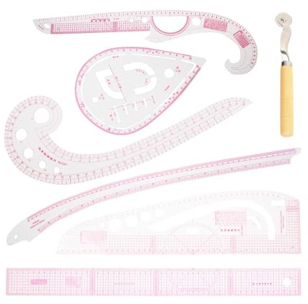 7 Styles schneiderlineal, kurvenlineal, nählineal, sewing gauge, schneider-lineal, nähzubehör lineal, schneider lineal, kleidunglineal, lineal nähen, Französisches Metrisches Lineal-Set.