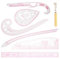 7 Styles schneiderlineal, kurvenlineal, nählineal, sewing gauge, schneider-lineal, nähzubehör lineal, schneider lineal, kleidunglineal, lineal nähen, Französisches Metrisches Lineal-Set.