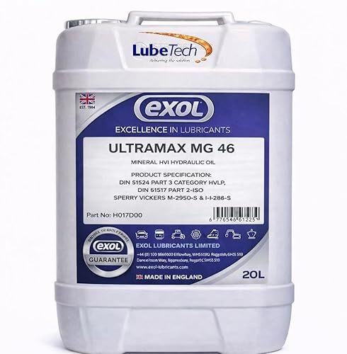 EXOL ULTRAMAX MG 46 HYDRAULIC OIL 20LTR, A HIGH VISCOSITY HVI MULTIGRADE HYDRAULIC OIL MEETING 51524 part 3, category HVLP SPECIFICATION