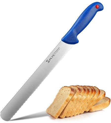 Coltello Pane Professionale Seghettati 26.5cm: Acciaio Inossidabile Coltello da Pane Affilato