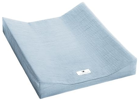 Julius Zöllner Funda para cambiador de 2 cuñas de muselina de algodón, muselina vaquera, talla 50/65