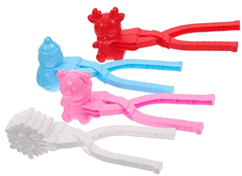 Supvox 4Stücke Schneeballmacher Für Schneeballformen Aus Robustem Material Für Outdoor Spielspaß Im Schnee Für Schneeballschlachten Und Winteraktivitäten