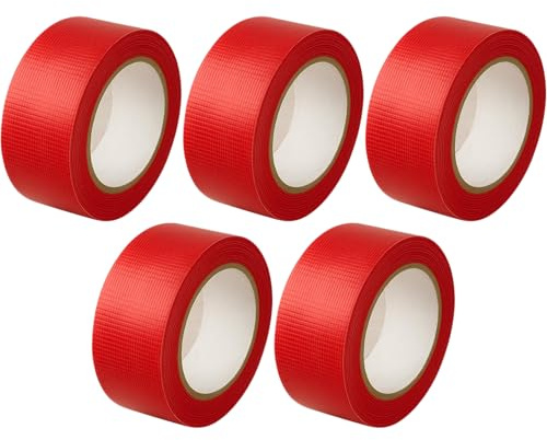 KNM TRADE Set 5x Nastro Telato Impermeabile 50 Mm X 50 M – Adesivo Resistente All’acqua – Nastro Universale in Tessuto per Riparazioni E Fissaggi Interni Esterni