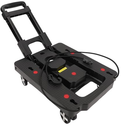 Carrello per la Spesa Pieghevole Portatile, Comodo Carico di Articoli di Varie Dimensioni, Carrello Della Piattaforma Multifunzionale Dotato di Ruote Girevoli per Lo Shopping