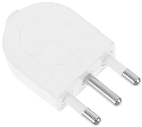 Adaptador Enchufe Italiano 16a de 3 Clavijas Conexión a Tierra | PC Blanco, Diseño Desmontable y Seguro, Compatible Electrodomésticos Potentes, Viajes y Negocios