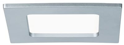 Paulmann Leuchten 92076 Einbaupanel LED Eckig 6 W 4000 K, Plastik, chrom matt, 115. x 11.5 x 0.5 cm