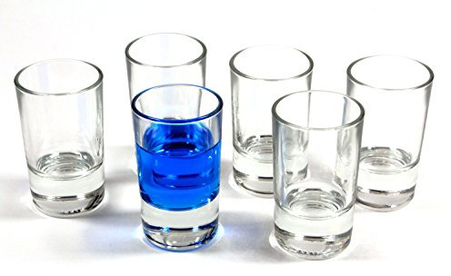 idea-station Straight vasos de chupito - 6 piezas - 4 cl (40 ml) - vasos de chupito modernos de vidrio - perfectos para fiestas, espíritua, tequila, vodka, licor