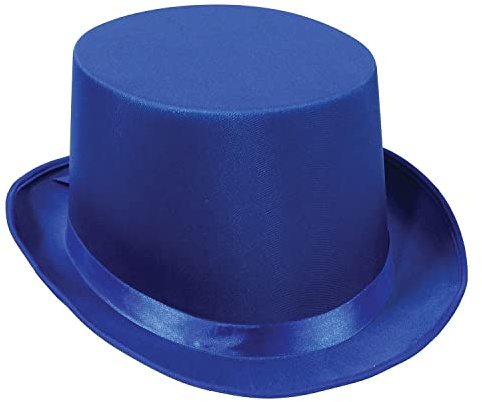 Satin Sleek Top Hat (blue) Party Accessory (1 count)