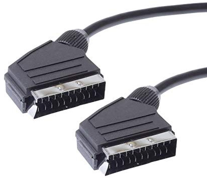 S/CONN maximum connectivity SCART-Kabel 2m - Scart-Stecker auf Scartstecker - 21-Polig - AV Kabel - analoges Audio/Video Kabel - schwarz - 2m