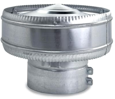 CAEXVEN Sombrerete Antirevocante 300mm Galvanizado | Sistema Anti-Retorno CAEXVEN | Protección Total Viento y Lluvia para Chimeneas | Fabricado en España