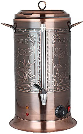 NADAENQ 304 Acier Inoxydable Sterilisateur Electrique Bocaux, Distributeur De Boissons pour Le Thé À l'eau Chaude Thé Juice Café Jus d'accueil Usage De La Soirée, Style Rétro,A,19.2L