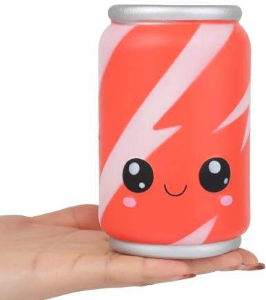 Anboor Juguete Squishies de 4,7 Lata Roja Kawaii Juguete Blando de Comida de Apriete Lento con Alivio de Estrés para Niños y Adultos